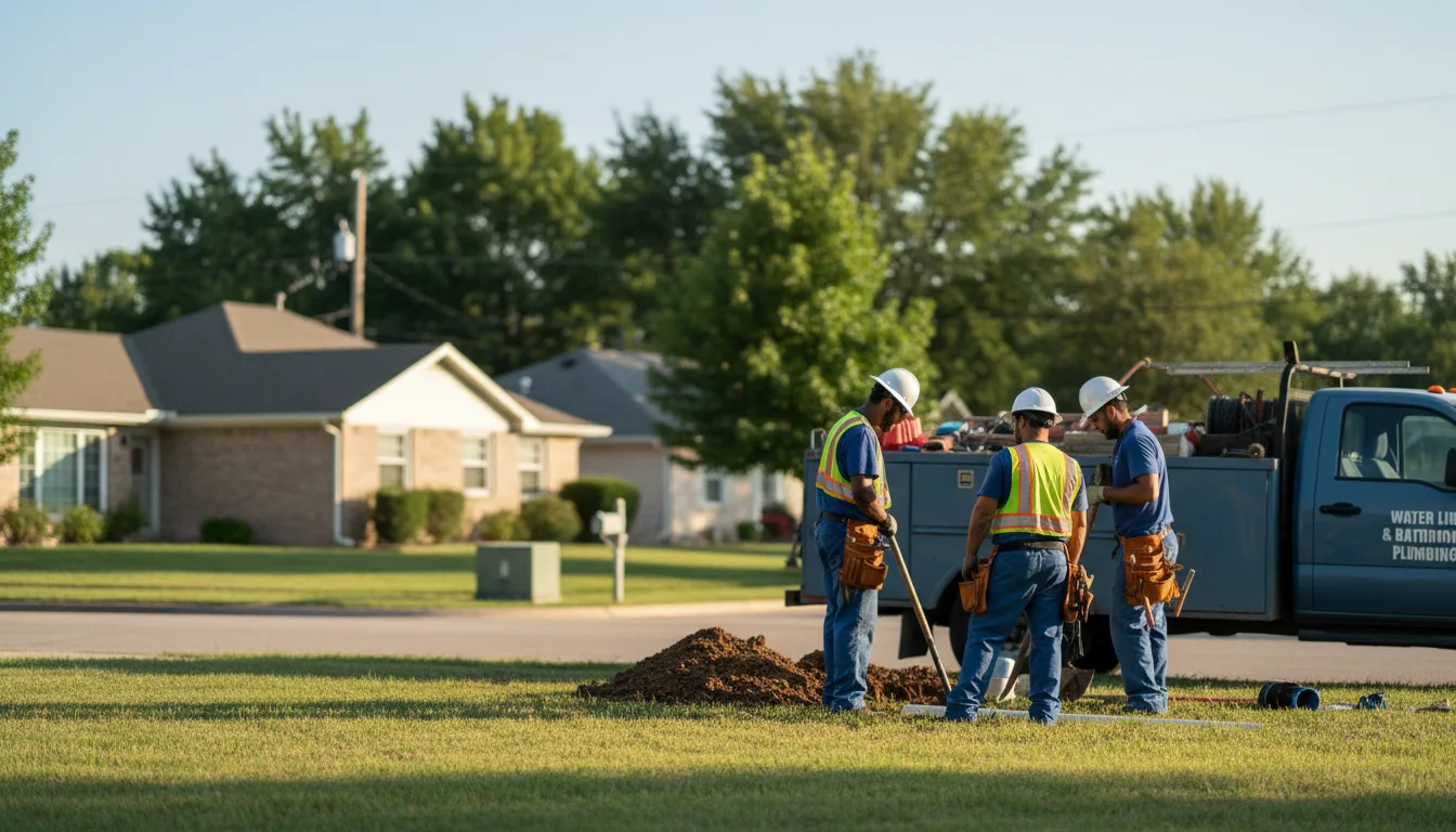 Residential water line and bathroom plumbing service in Alpine, AL